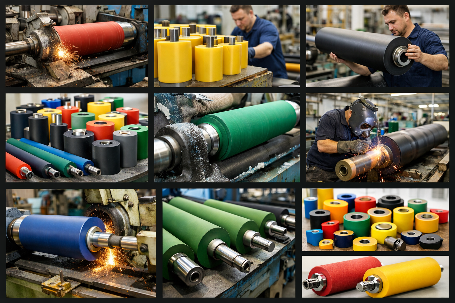 Rubber and PU rollers